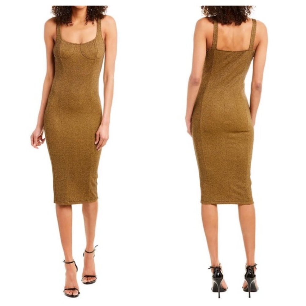 NEW CAPULET REVOLVE Brown Lola Bustier Bodycon Dress S